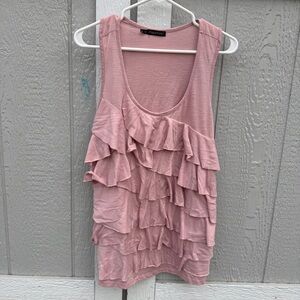 Size 2 - Maurices Dusty Pink Ruffle Tank